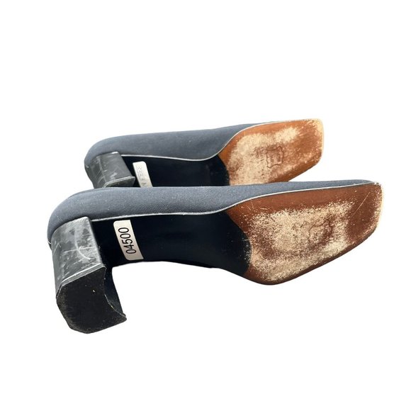 Stuart Weitzman Heels Womens 7.5 B Gore-Tex Rainaway Pumps Black Square Toe - Picture 6 of 7